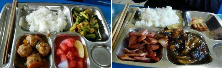 工廠食堂10元工作餐兩葷一素的飯菜是怎么樣的？