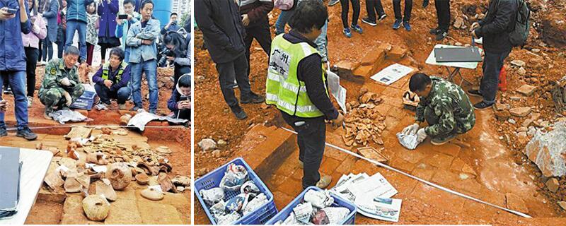 中山大學(xué)建食堂疑似挖出漢代古墓 為啥學(xué)?？偰芡诔龉拍?？